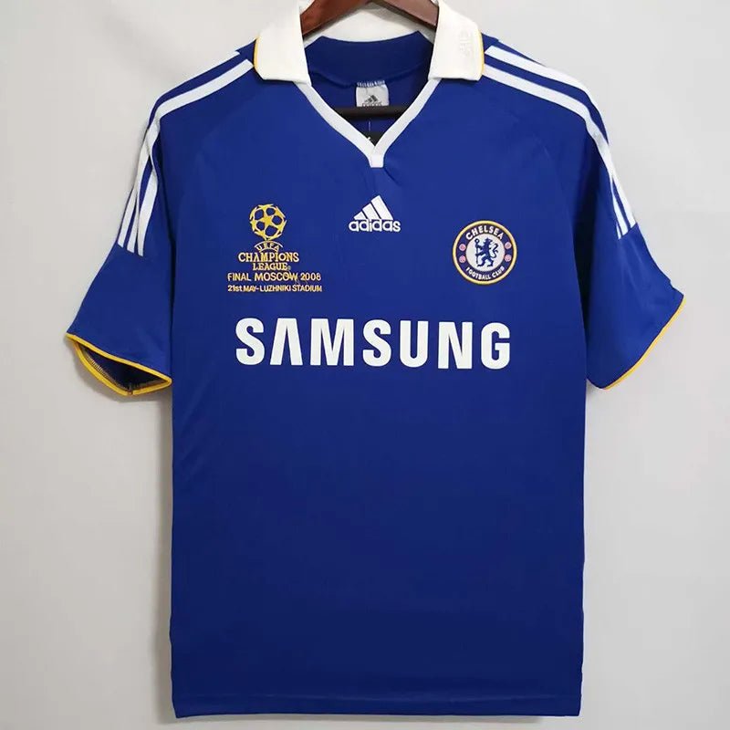 Camiseta retro Chelsea 2007/08 primera equipación azul Lampard Drogba Premier – Cortita y al Pie