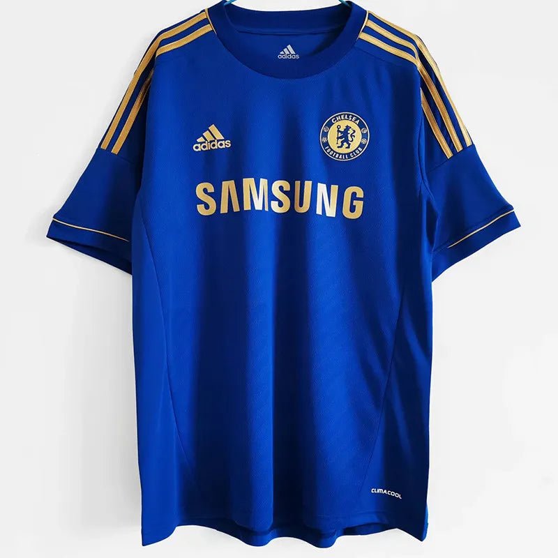 Camiseta retro Chelsea 2012/13 primera equipación azul Mata Hazard Premier – Cortita y al Pie