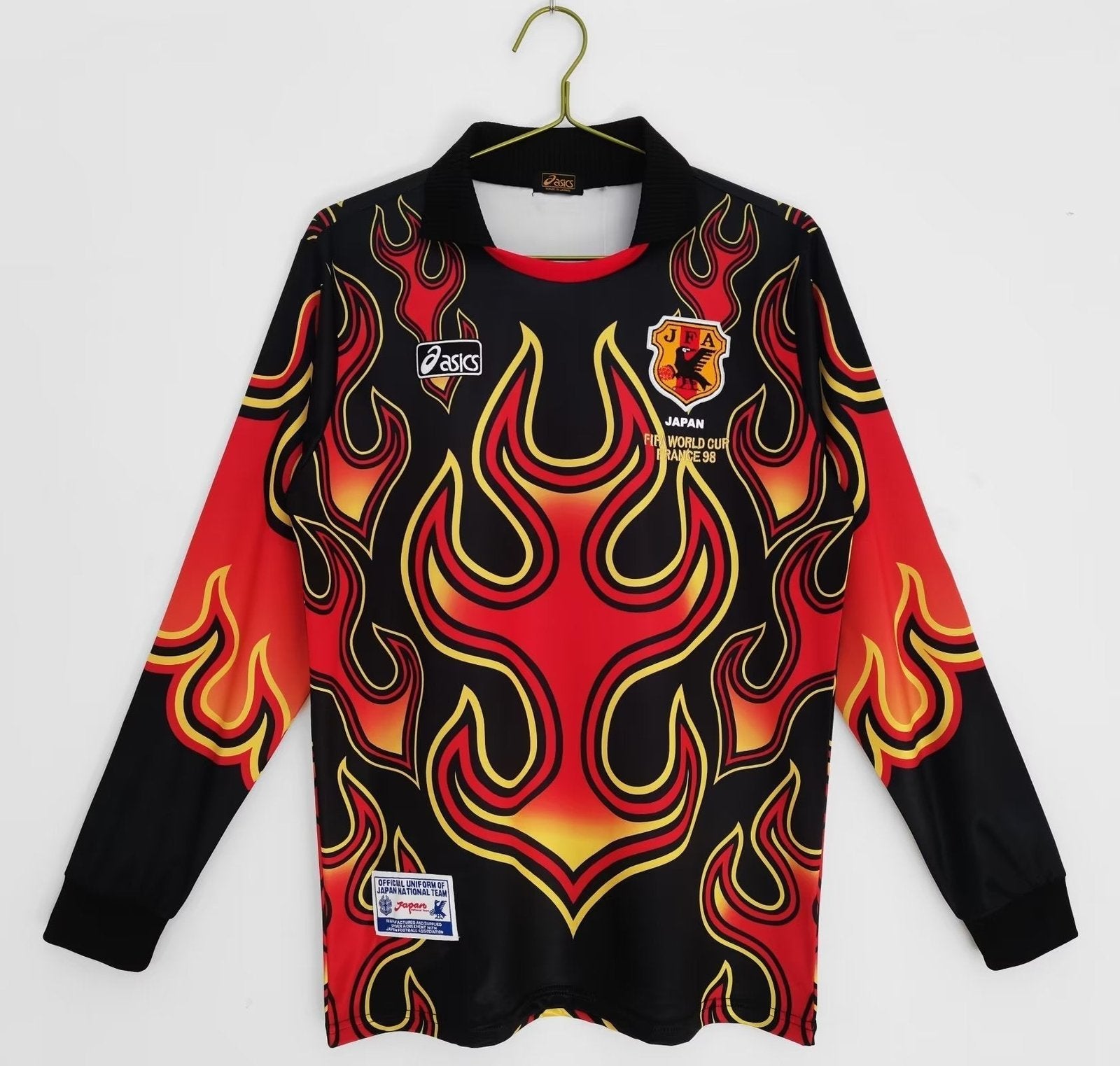 Camiseta retro Japón 1998 segunda equipación manga larga debut Samurai Blue Mundial – Cortita y al Pie