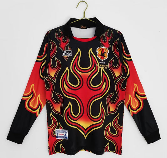 Camiseta retro Japón 1998 segunda equipación manga larga debut Samurai Blue Mundial – Cortita y al Pie