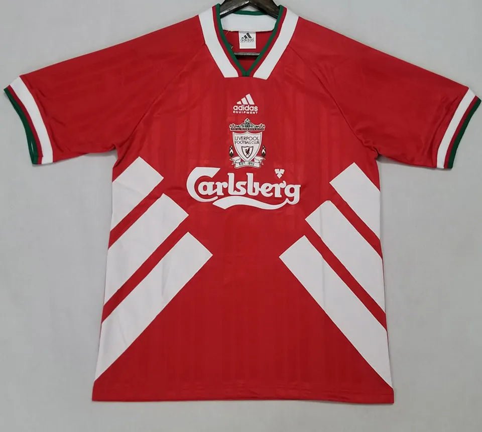 Camiseta retro Liverpool 1993/94 primera equipación roja Fowler Rush Anfield – Cortita y al Pie