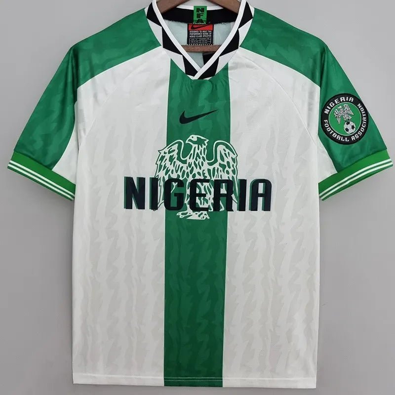 Camiseta retro Nigeria 1998 primera equipación verde Super Eagles Francia – Cortita y al Pie