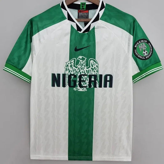 Camiseta retro Nigeria 1998 primera equipación verde Super Eagles Francia – Cortita y al Pie