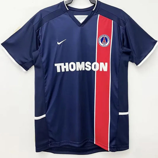 Camiseta retro PSG 2002/03 primera equipación azul roja Ligue 1 – Cortita y al Pie