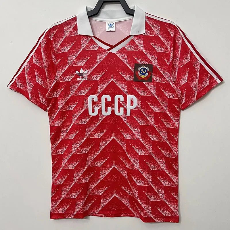 Camiseta retro URSS 1988 primera equipación roja Van Basten Eurocopa histórica – Cortita y al Pie