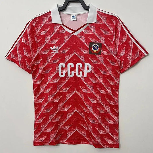 Camiseta retro URSS 1988 primera equipación roja Van Basten Eurocopa histórica – Cortita y al Pie