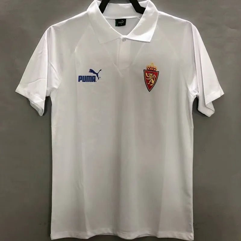 Camiseta retro Real Zaragoza 1995/96 primera equipación blanca Copa del Rey Nayim – Cortita y al Pie